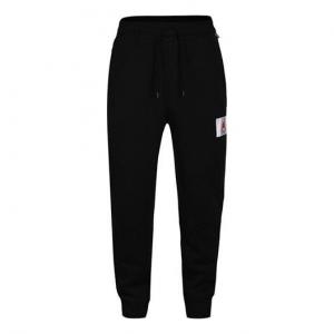 Спортивные штаны Air Jordan Flight Fleece logo Athleisure Casual Sports Long Pants Black, черный