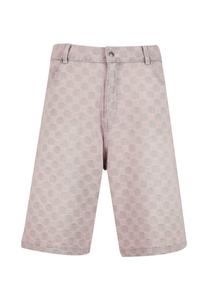 Джинсовые шорты AETHER MONOGRAM PEQUS, светло-розовый