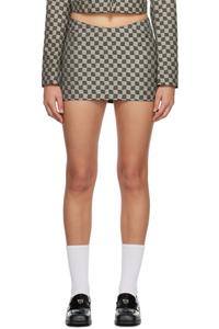 Монограммная мини-юбка Misbhv, цвет mlc