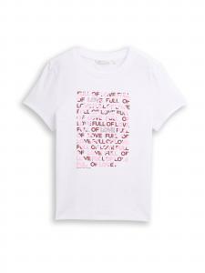 TOM TAILOR DENIM Футболка в белом цвете