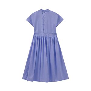 Платье Muji Idee без рукавов, сине-серый