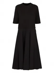 Платье-футболка миди MONCLER, черный