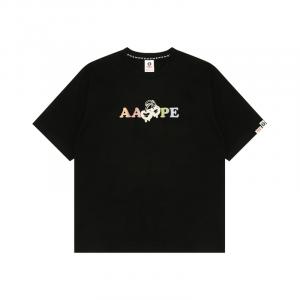 Футболка *A Bathing APE с принтом Cherry Aape, черный