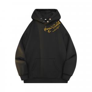 Толстовка Unisex Hooded Thickened Heavyweight HUANQIU, черный (fleece-lined)