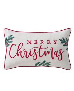 Декоративная подушка для будуара из меланжевой ткани, 12 x 20 дюймов J Queen New York, Crimson