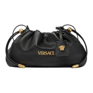 VERSACE Клатч мини из ягненка женский Black