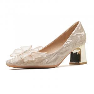 Туфли на высоком каблуке 5 см, женские Dunnu, Gold