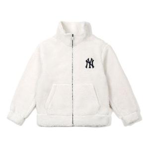 Куртка MLB New York Yankees Lambs Wool Jacket Unisex White, цвет ivory