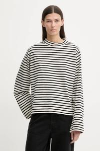 Хлопковый лонгслив Marc O'Polo, бежевый