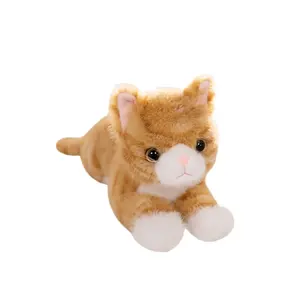 Милые реалистичные плюшевые куклы котят высотой 40см/53см OUYIN, оранжевый