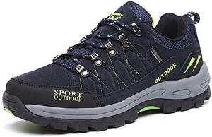 Мужские походные кроссовки для улицы, легкие слипоны для трейл-раннинга, дышащие водонепроницаемые противоскользящие походные ботинки, удобная обувь для кемпинга и путешествий Qacksv, синий