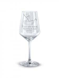 Бокал для вина с изображением рыбацкой лодки пингвина с надписью на прозрачном фоне Mr. & Mrs. Panda