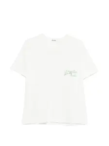 Футболка Geneva с бисерным карманом Bode, белый