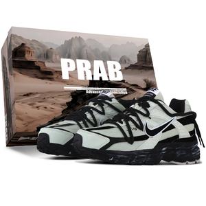 Nike Инициатор амортизация, устойчивость к истиранию, дышащий, поддержка, легкие низкие кроссовки Unisex Gray Green