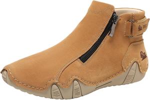 Женские и мужские повседневные модные кожаные кроссовки, противоскользящие, для вождения и ходьбы, высокие ботинки чукка, из натуральной кожи, без шнурков, легкие спортивные туфли, обувь для ходьбы и вождения, походов и кемпинга Toumov, коричневый