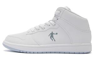 Кроссовки QIAODAN Skateboarding Shoes Women's Mid-top  White / Smoke And Rain Blue, белый