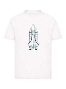 Футболка NASA Space Shuttle Enterprise двухцветная, белая F4NT4STIC
