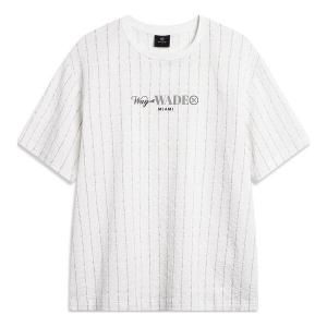 Футболка way of wade striped graphic t-shirt 'white' Li-Ning, белый