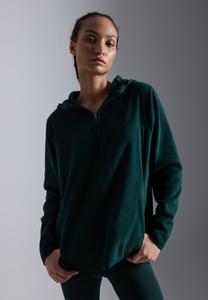 Худи Even&Odd active OVERSIZED FLEECE WITH ZIP AND HOOD AND THUMB HOLES, Dark Green