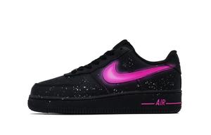 Nike Кроссовки Air Force 1 для скейтбординга, износостойкие, унисекс, черно-розовые
