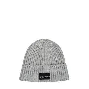 Шапка-бини Karl Lagerfeld Jeans A3M33115 с подвернутыми штанинами, серый