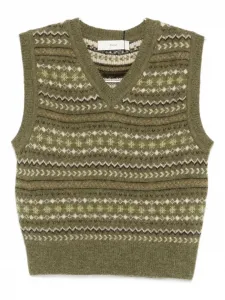 Безрукавый свитер с V-образным вырезом Dunst, зеленый