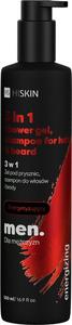 HISKIN Men 3in1 гель для душа, шампунь для волос и бороды Энергетический 500 мл