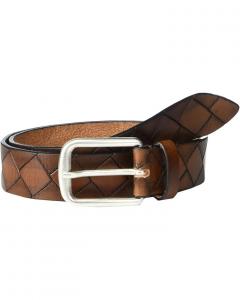 Ремень Johnston & Murphy Basketweave Belt, цвет Tan Leather