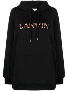 Lanvin худи с вышитым логотипом, черный