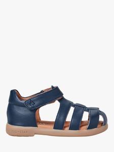 Детские космические кожаные сандалии Zig+Star, Navy