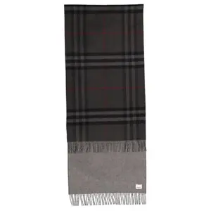 Burberry Кашемировый вязаный шарф женский черный, Black