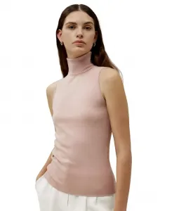 Женская минималистичная водолазка без рукавов LILYSILK, розовый
