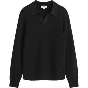 COS Трикотажный свитер мужской черный