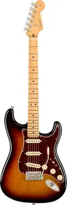 Гитара Fender American Professional II Stratocaster с кленовой грифовой доской, 3-цветный солнечный взрыв, с футляром Deluxe