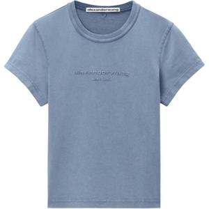 Футболка с аппликацией логотипа Alexander Wang, синий