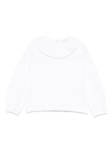 Блузка Miss Grant Kids с плиссированным воротником, белый