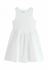 Платье без рукавов прямого кроя Next, White