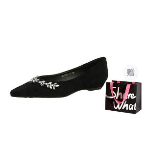 BIGTREE Женские повседневные туфли Casual Single - черные с сумкой для покупок, цвет Black+Shopping Bag