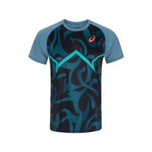 ASICS Футболка мужская синяя черная