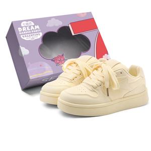 Износостойкие дышащие низкие кроссовки для скейтбординга унисекс 7 SEVFUN, Cream Yellow