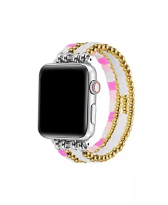 Лучший друг Браслет с бусинами для Apple Watch, подходит для всех моделей Apple Watch Posh Tech, розовый