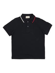 Рубашка-поло из хлопка Moncler Enfant, черный