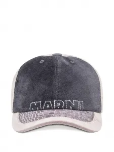 Бейсболка с вышитым логотипом Marni, серый