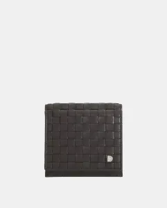 Мужской маленький кошелек из телячьей кожи наппа с внешним карманом для мелочи Dudu, коричневый