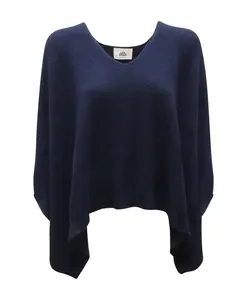 Свободный свитер без рукавов, изготовлен в Италии. Ixos, синий