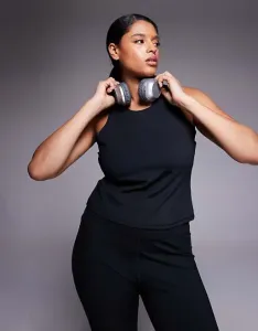 4505 Черный жилет с активной спиной-борцовкой Curve Icon с внутренним бюстгальтером и съемной подкладкой