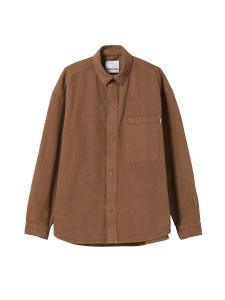 Рубашка на пуговицах классического кроя Bershka, коричневый