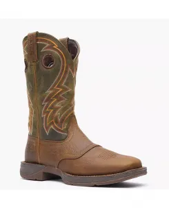 Мужские ковбойские сапоги Rebel от Dark Chestnut и Hunter Green Durango, коричневый
