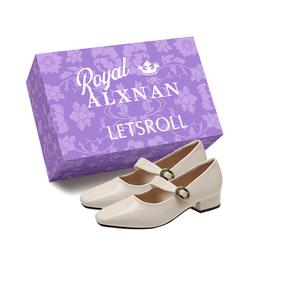 Туфли Мэри Джейн женские цвета экрю Alxnan, Ecru+Box