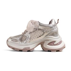 KODI Абразивостойкие массивные кроссовки мид-топ женские виноградный фиолетовый высота увеличенная версия 7 см, цвет Grape Purple-Height Increasing Version 7CM